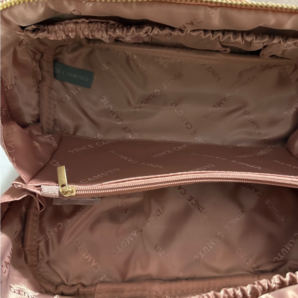 Vince Camuto Blush Pink Quilted Cosmetic Bag NWT - Picture 7 of 10
